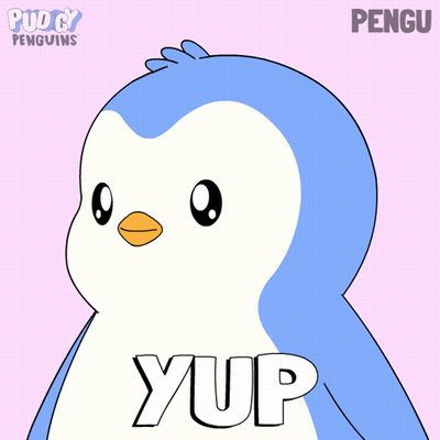 Penguin With Yup On Chest GIF