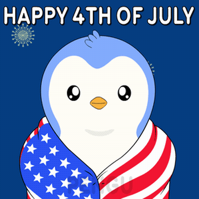 Penguin Wrapped In American Flag Happy 4Th Of July GIF