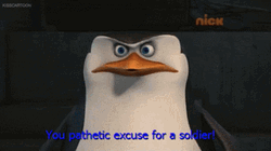 Penguin You Pathetic Excuse For A Soldier GIF