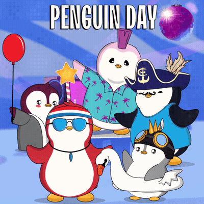Penguins Celebrate Penguin Day With Disco Ball GIF