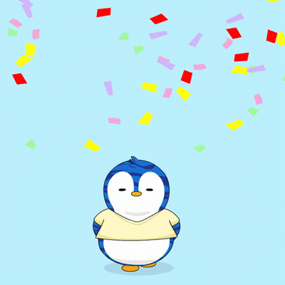 Penguins Cheering With Pom Poms GIF