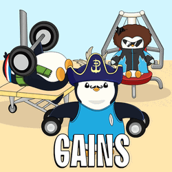 Penguins Gains Go To The Gym GIF