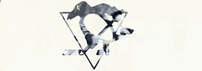 Penguins Hockey Team Logo In Triangle GIF