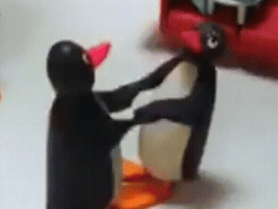 Penguins Holding Hands GIF