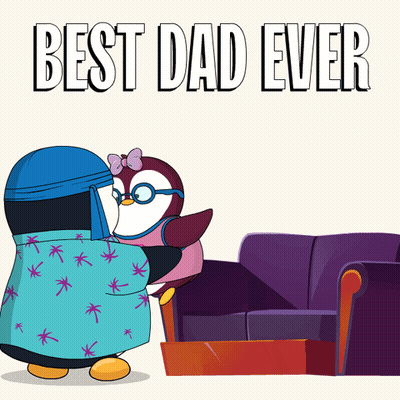 Penguins Hugging Best Dad Ever GIF