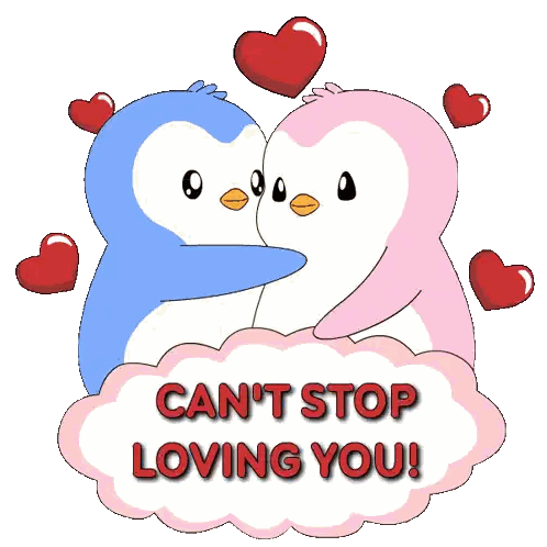 Penguins Hugging Can T Stop Loving You Sticker