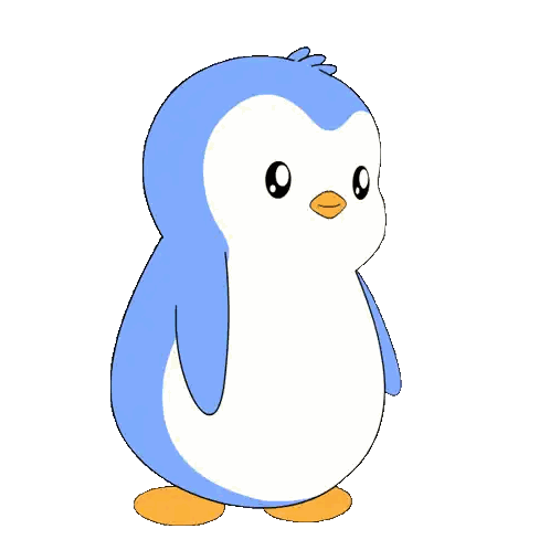 Penguins Hugging Eyes Closed Sticker
