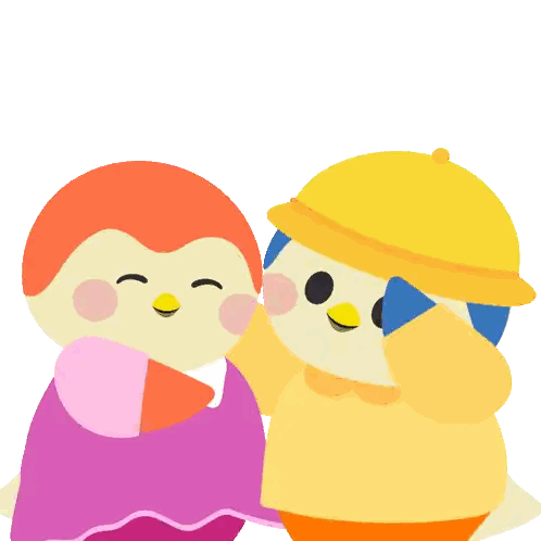 Penguins Hugging Let Me Hu Sticker
