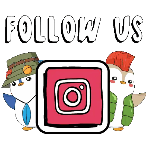 Penguins Next To Facebook Sign Sticker