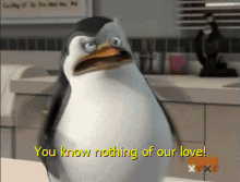 Penguins Of Madagascar Angry You Know Nothing  GIF