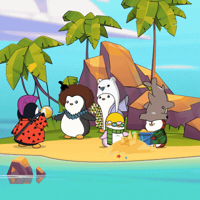 Penguins on Beach Near Water