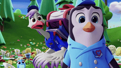 Penguins Standing Next To Each Other GIF