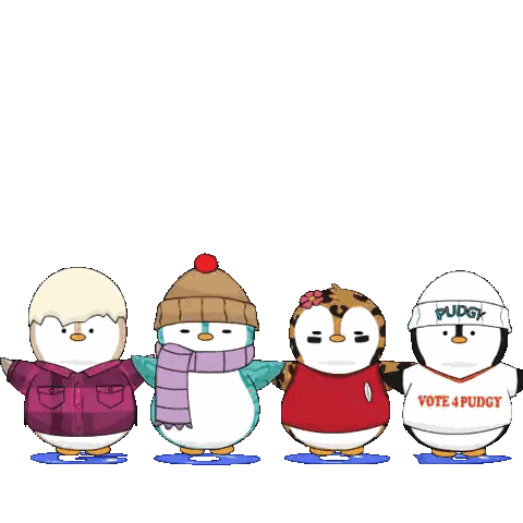 Penguins Standing On Good Sticker