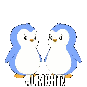 Penguins Standing With Alright Sticker