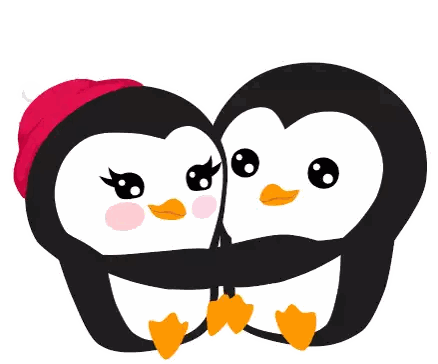 Penguins With Scarves And Hat Sticker