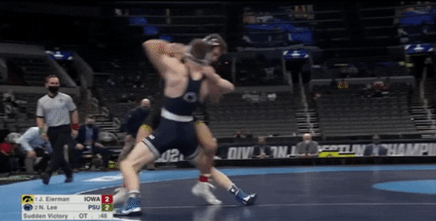 Penn State Athlete At Wrestling Match GIF