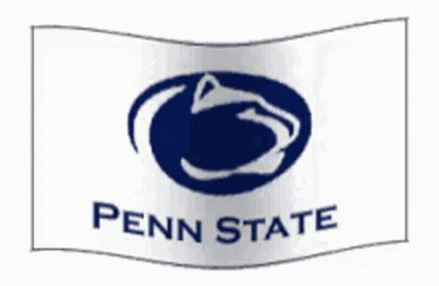 Penn State Flag Waving In Wind GIF