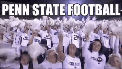 Penn State Football Fans Cheering GIF