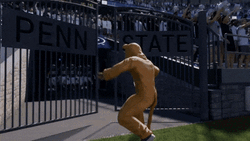 Penn State Mascot Running Away GIF