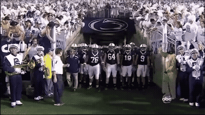 Penn State Touchdown Poster With White Border GIF