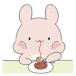 Penne Pasta Eating Character GIF