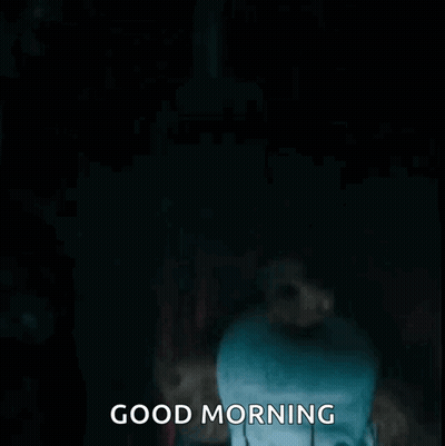 Pennywise Sticking Tongue Out Saying Good Morning GIF