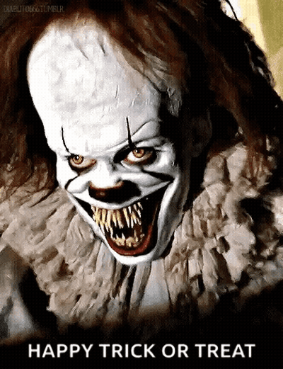 Pennywise The Clown Saying Happy Trick Or Treat GIF