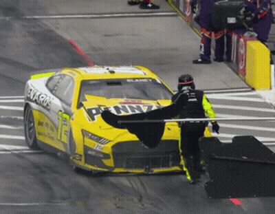 Pennzoil Race Car Driven By Man GIF