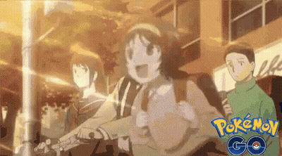 People At Pokemon Go Building GIF
