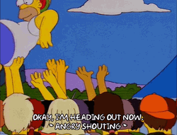 People Carried Homer Simpsons Head Out GIF