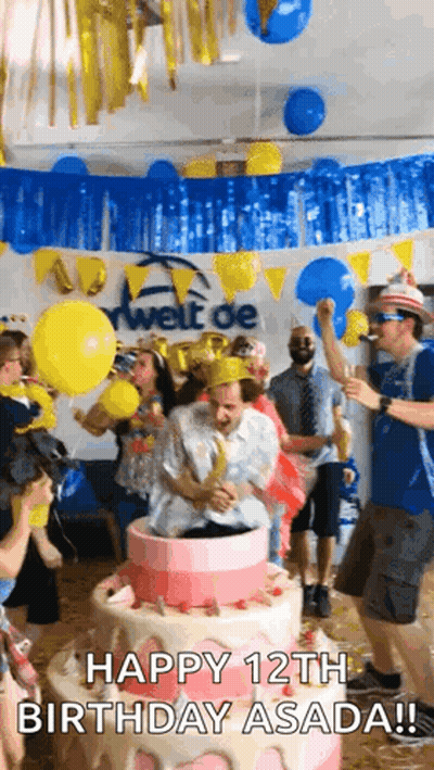 People Celebrating 12Th Birthday With Cake GIF