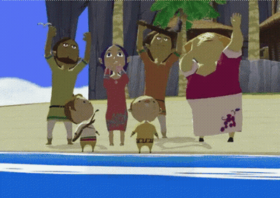 People Celebrating On Beach GIF
