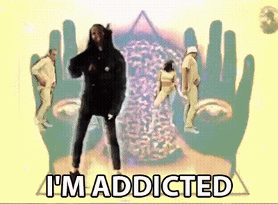 People Dancing Before Hand Saying I'm Addicted GIF