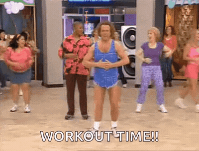 People Dancing During Workout GIF