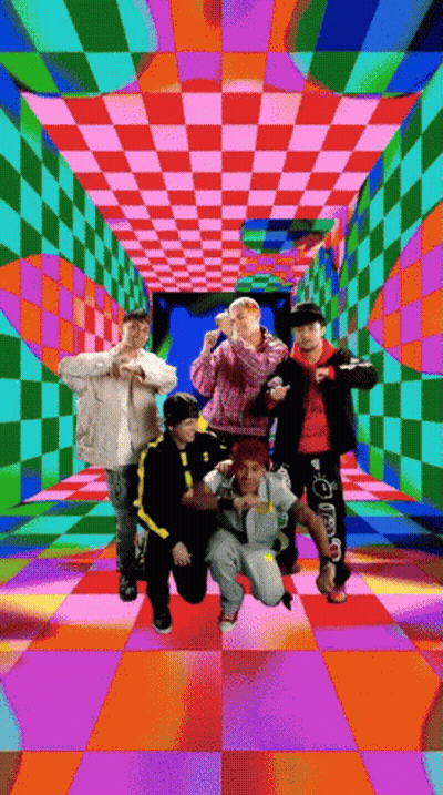 People Dancing In Colorful Room GIF