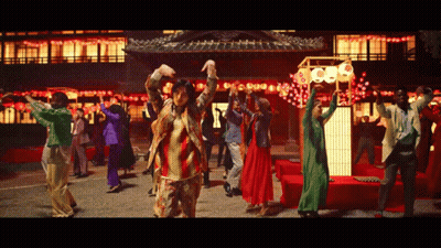 People Dancing In Front Of Building With 000 GIF