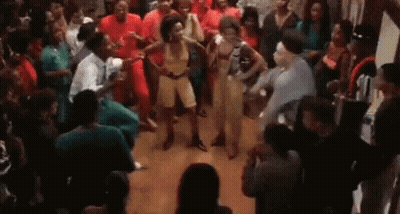 People Dancing In Front Of Crowd GIF