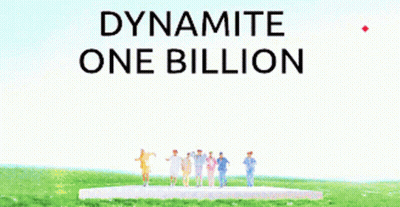 People Dancing In Front Of Dynamite One Billion Background GIF