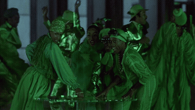 People Dancing In Green GIF