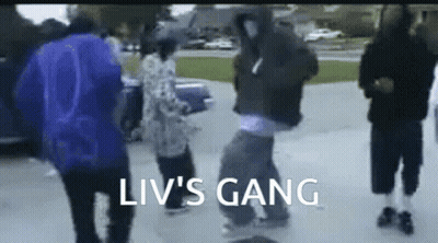 People Dancing In Parking Lot Liv's Gang GIF