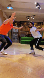 People Dancing Indian Moves With Hamid Barkzi GIF