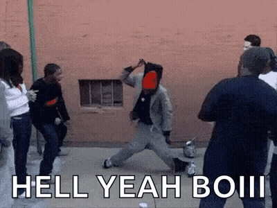 People Dancing On Sidewalk GIF