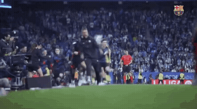 People Dancing On Soccer Field GIF