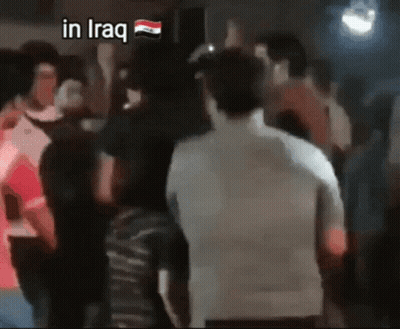 People Dancing With In Iraq Text GIF