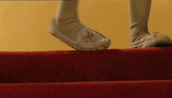 People Falling Old Lady Rolling Down The Stairs GIF