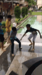 People Falling Slippery Wet Floor GIF