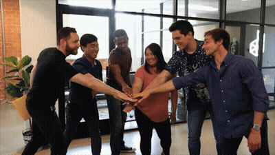 People Giving High Fives GIF