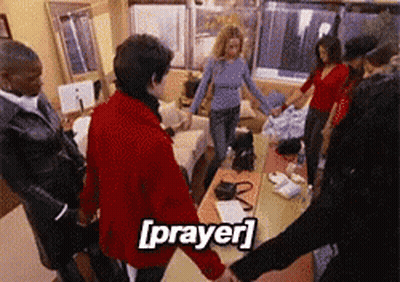 People Holding Hands In Prayer Circle GIF