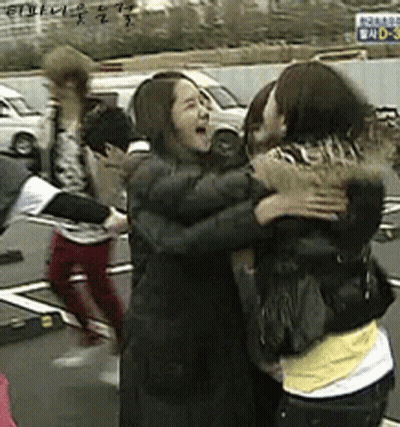 People Hugging Sign D-3 GIF