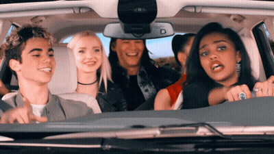 People In Car With BMW Rear View Mirror GIF